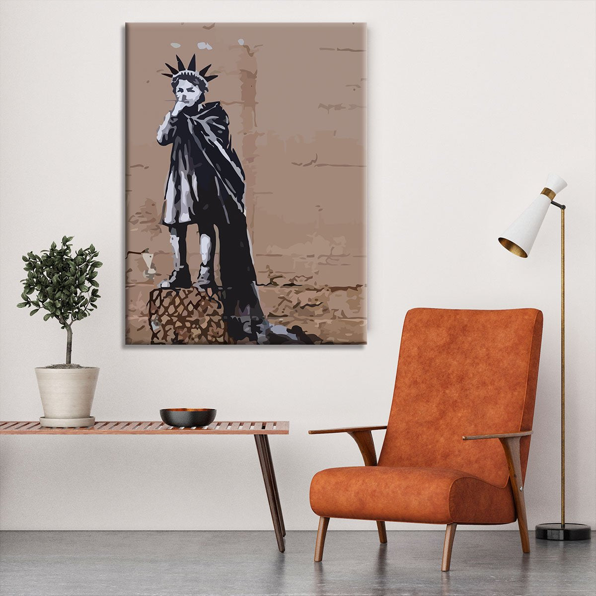 Banksy Empire State Kid Canvas Print or Poster