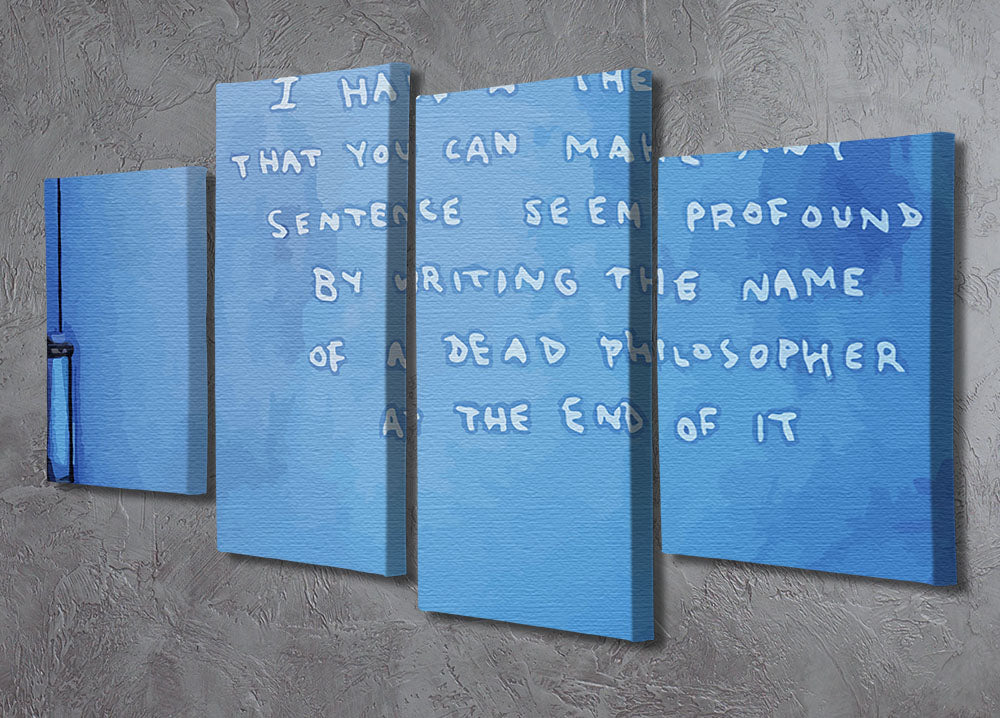 Banksy Fake Plato Quote 4 Split Panel Canvas - Canvas Art Rocks - 2