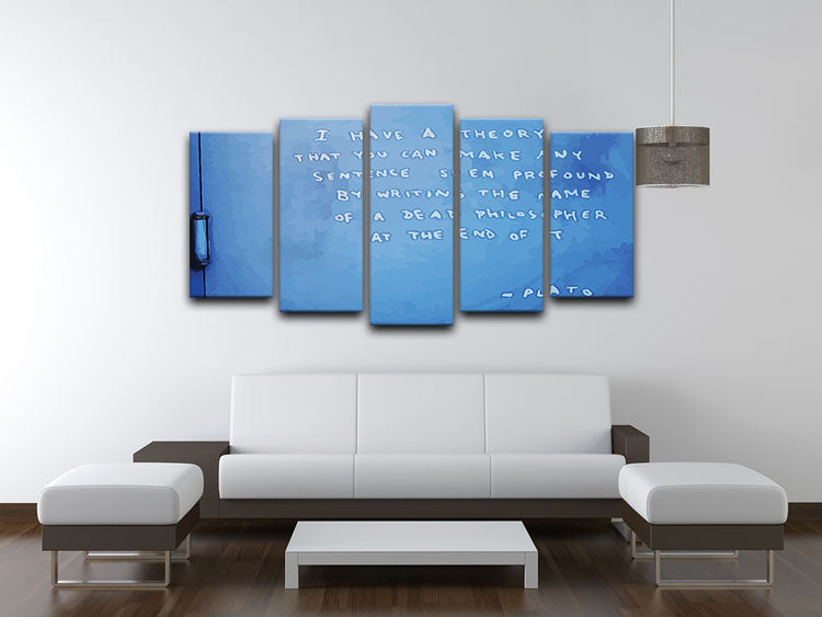Banksy Fake Plato Quote 5 Split Panel Canvas - Canvas Art Rocks - 3
