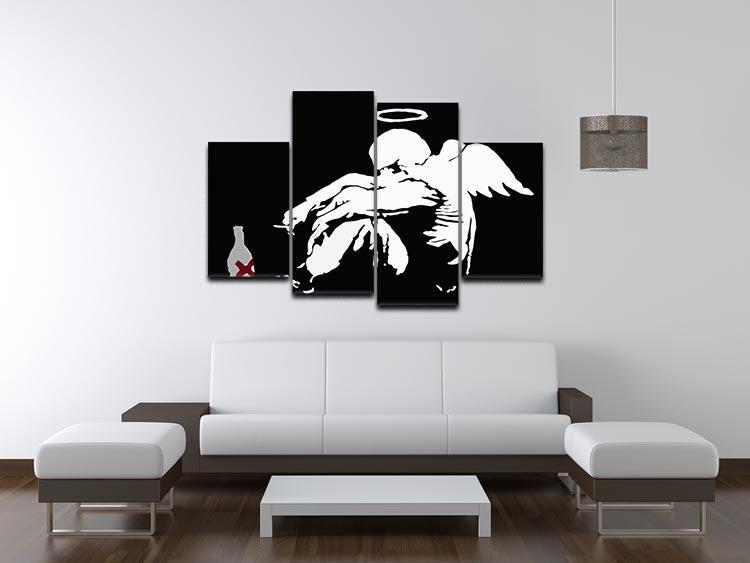 Banksy Fallen Angel 4 Split Panel Canvas - Canvas Art Rocks - 3