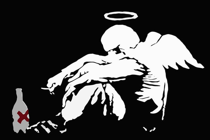 Banksy Fallen Angel Wall Mural Wallpaper