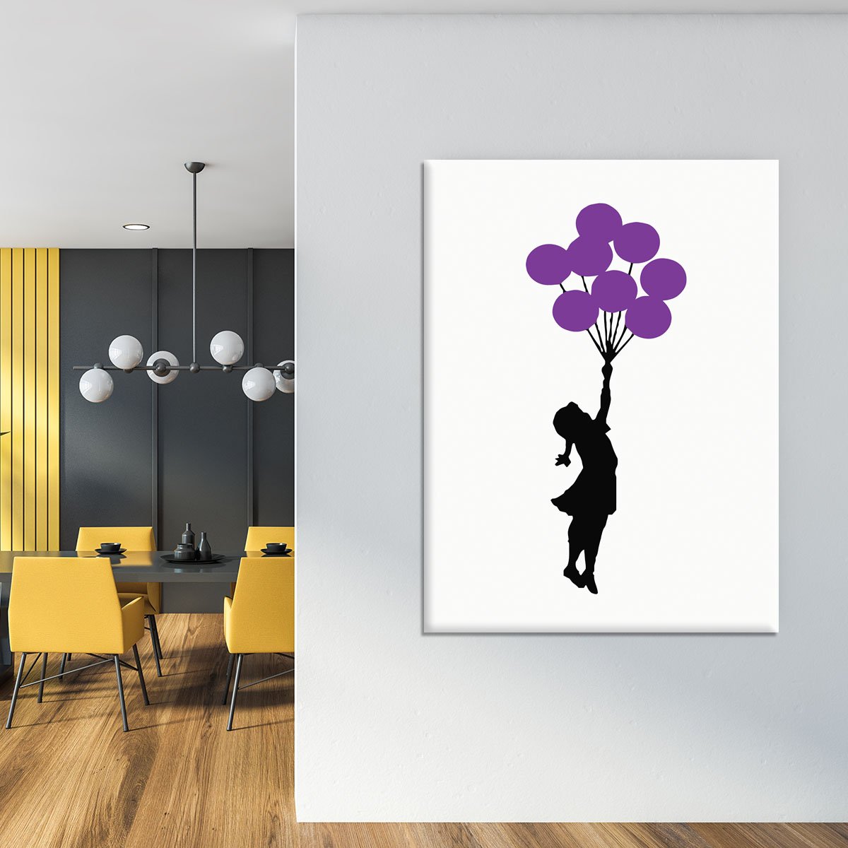 Banksy Flying Balloon Girl Canvas Print or Poster