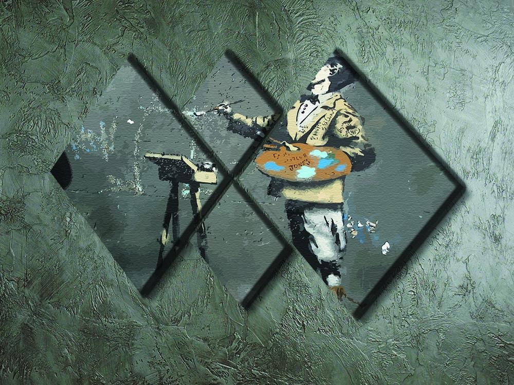 Banksy French Painter 4 Square Multi Panel Canvas - Canvas Art Rocks - 2
