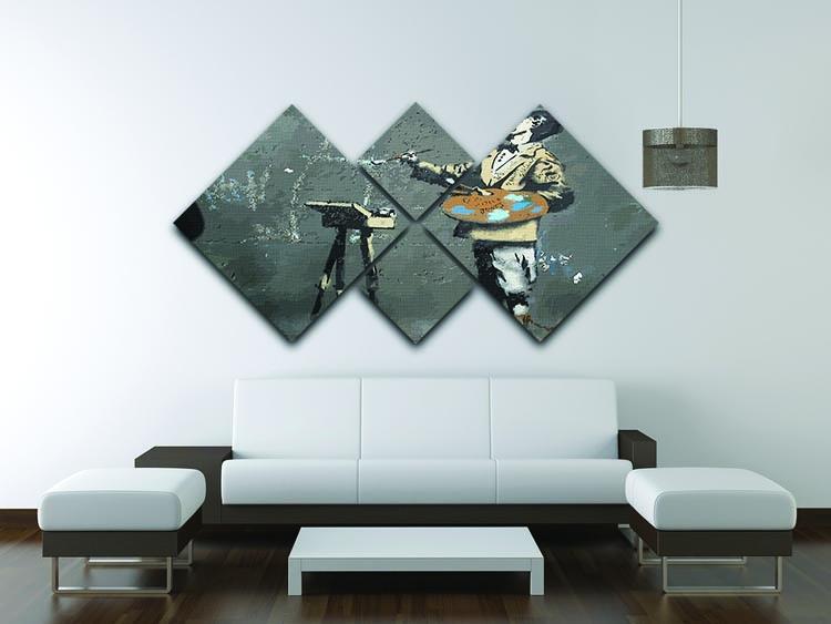 Banksy French Painter 4 Square Multi Panel Canvas - Canvas Art Rocks - 3
