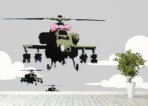 Banksy Friendly Helicopters Wall Mural Wallpaper - Canvas Art Rocks - 4
