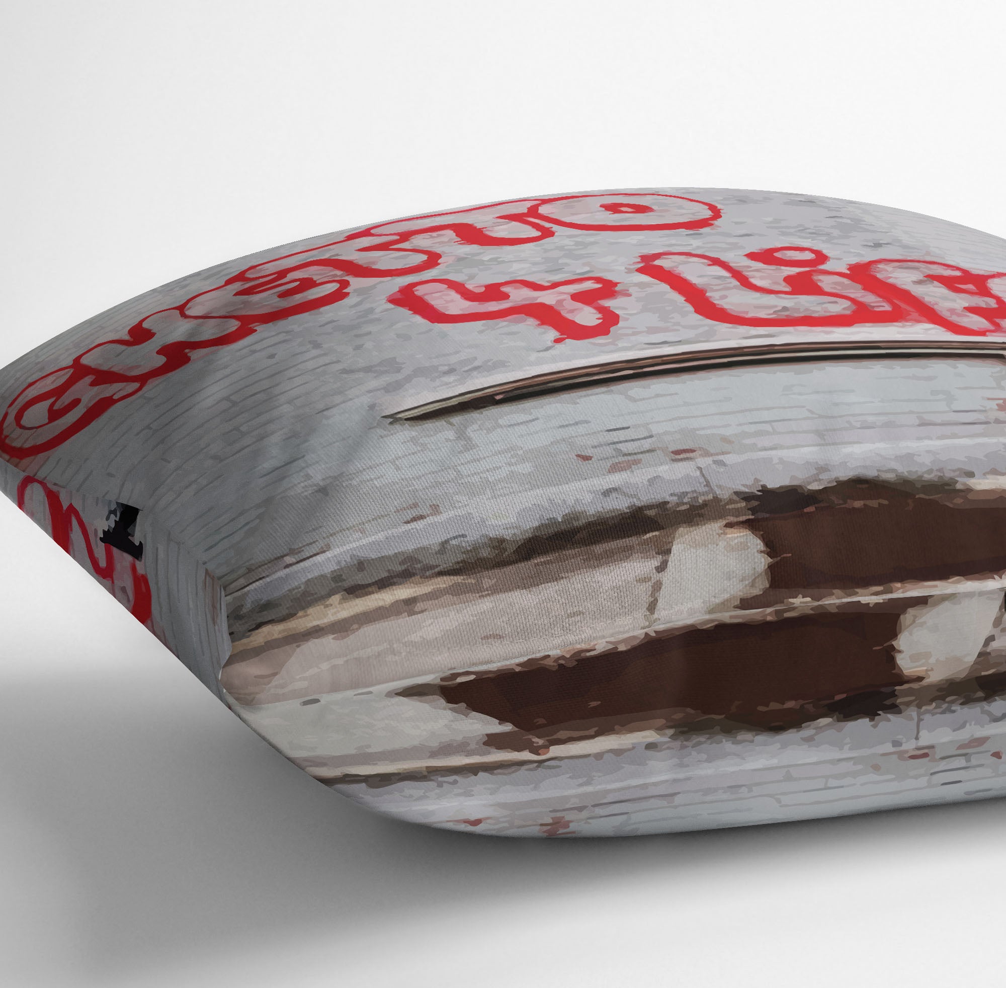 Banksy Ghetto For Life Cushion - Canvas Art Rocks - 3