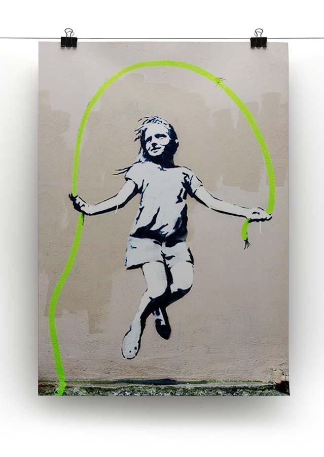 Banksy Girl With Skipping Rope Canvas Print or Poster - Canvas Art Rocks - 2