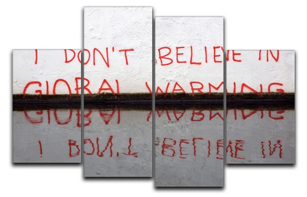 Banksy Global Warming 4 Split Panel Canvas  - Canvas Art Rocks - 1