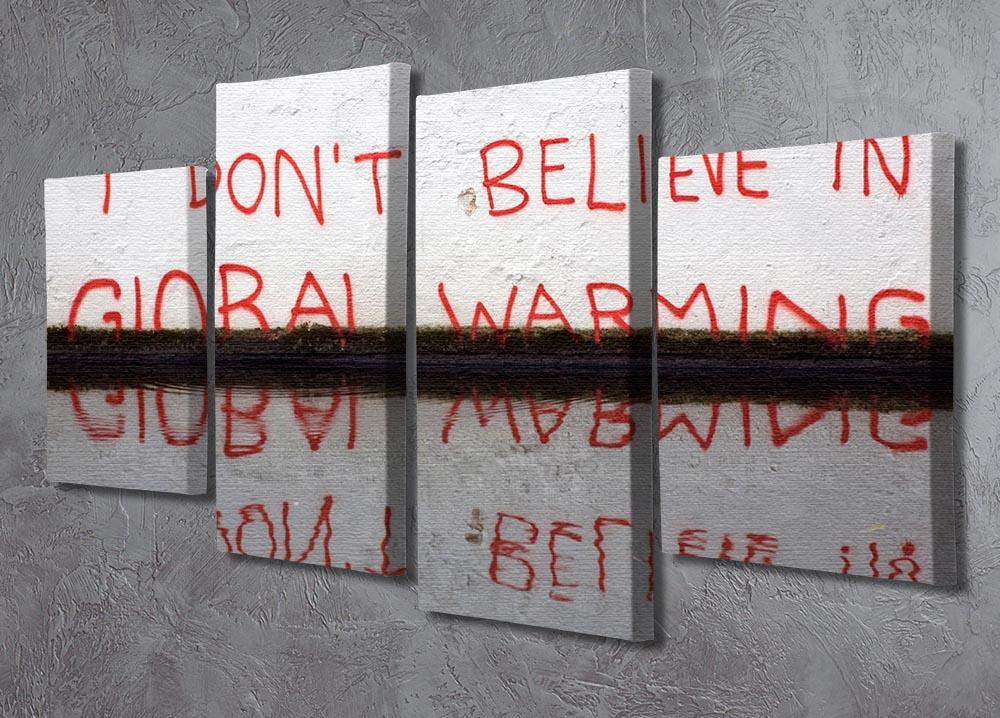 Banksy Global Warming 4 Split Panel Canvas - Canvas Art Rocks - 2