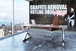 Banksy Graffiti Removal Hotline Wall Mural Wallpaper - Canvas Art Rocks - 3