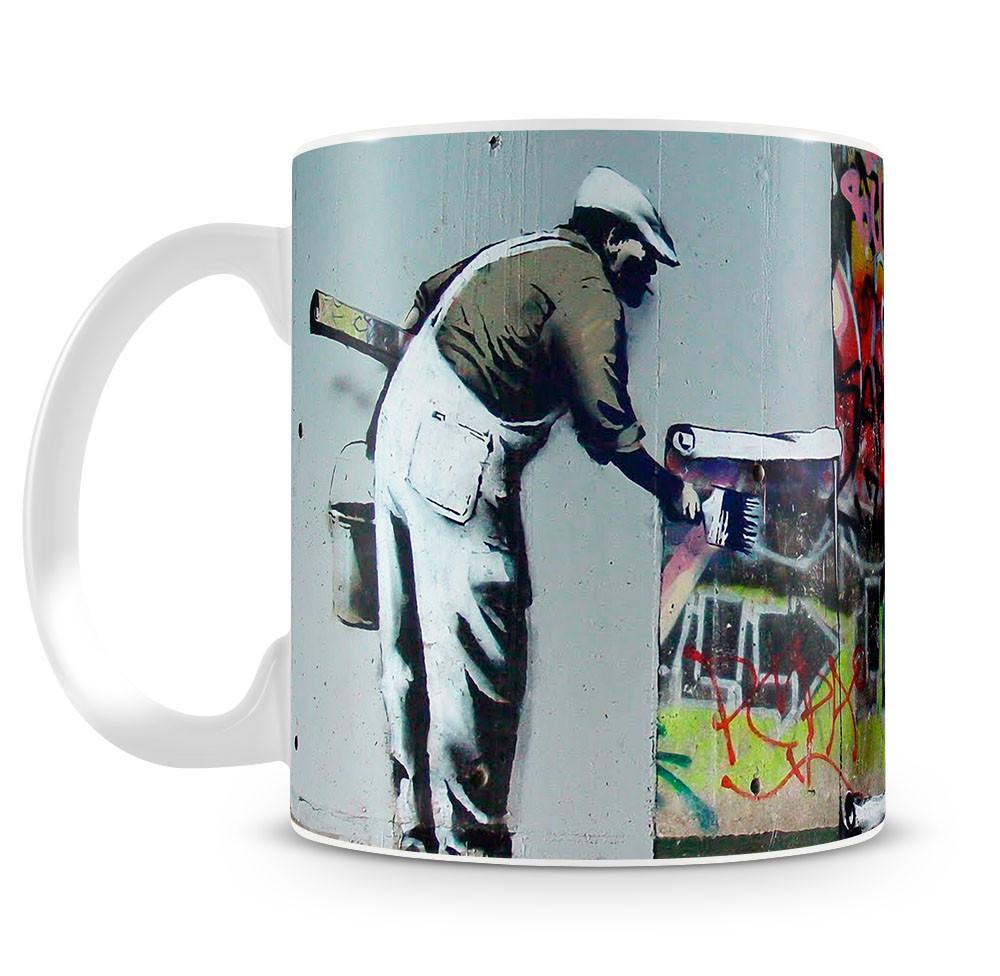 Banksy Graffiti Wallpaper Mug - Canvas Art Rocks