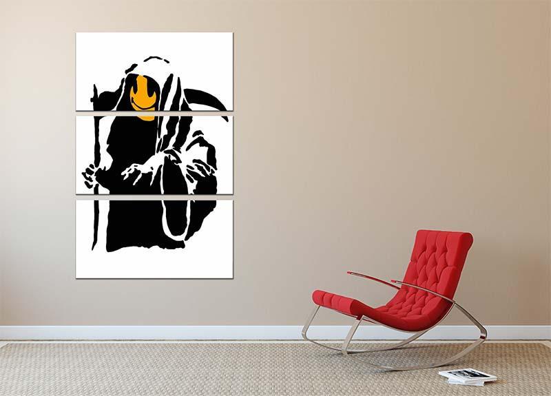 Banksy Grim Reaper 3 Split Panel Canvas Print - Canvas Art Rocks - 2