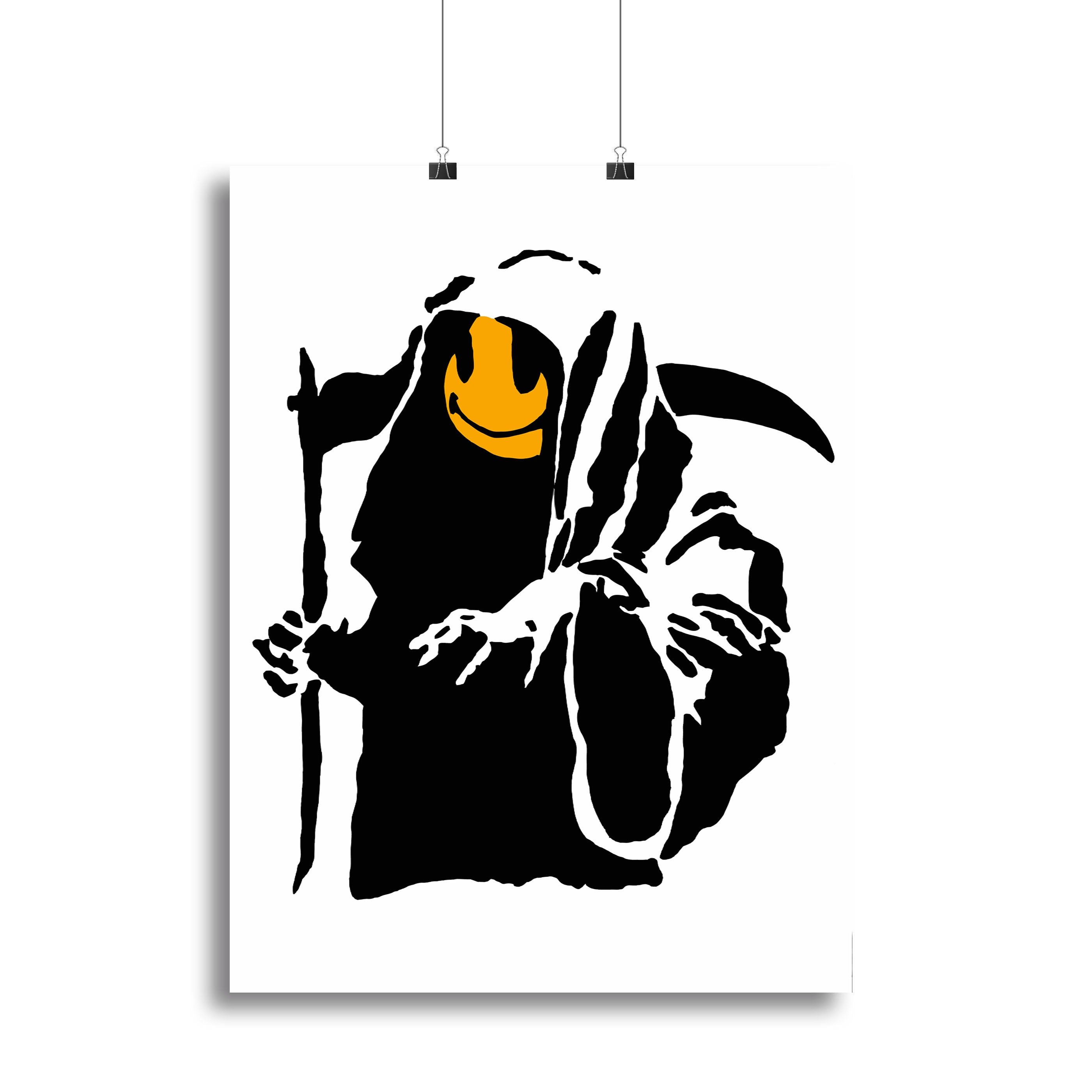 Banksy Grim Reaper Canvas Print or Poster