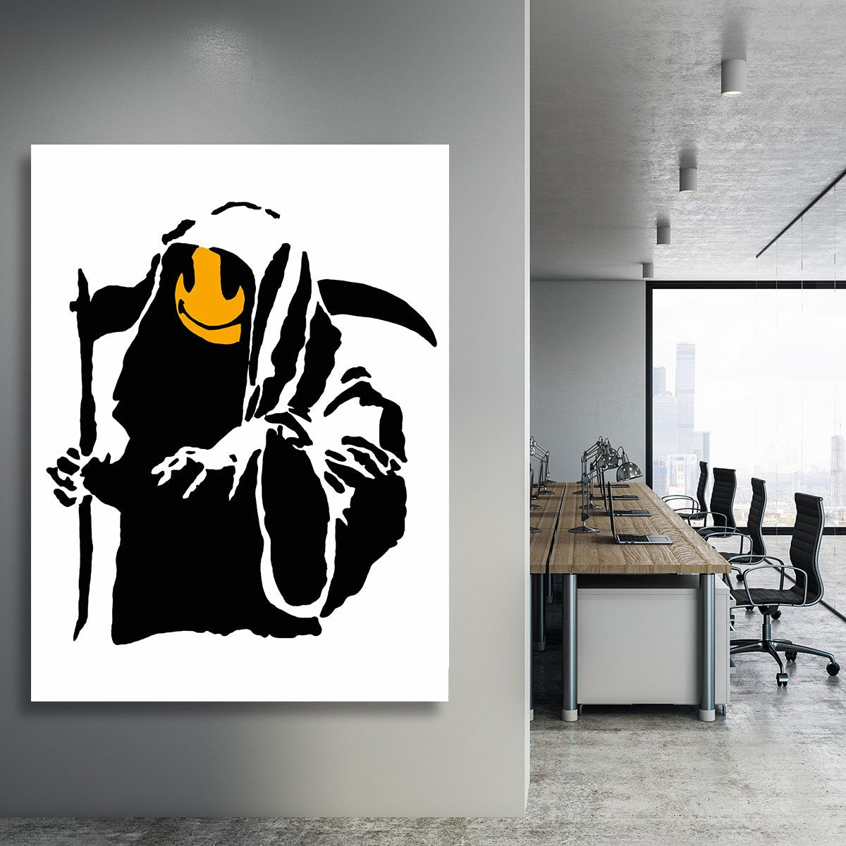 Banksy Grim Reaper Canvas Print or Poster