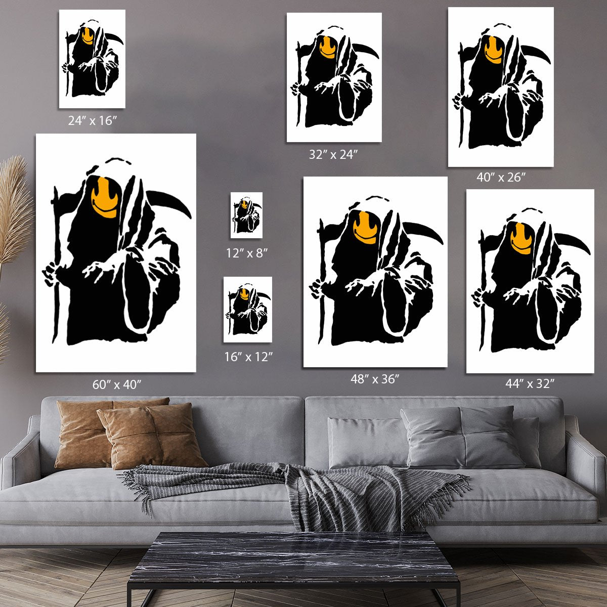 Banksy Grim Reaper Canvas Print or Poster