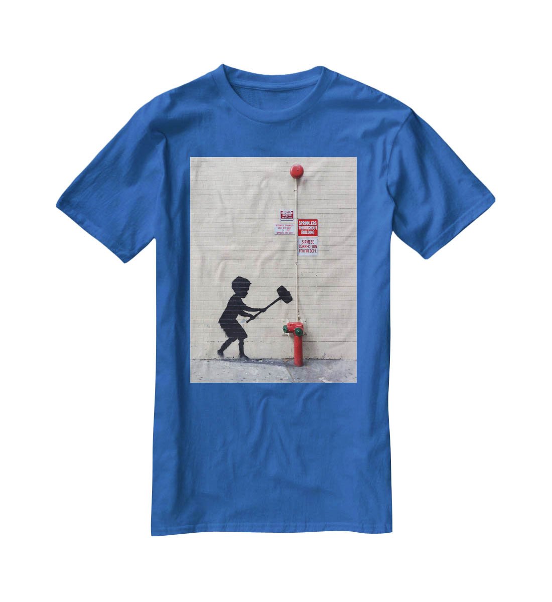 Banksy Hammer Boy T-Shirt - Canvas Art Rocks - 2