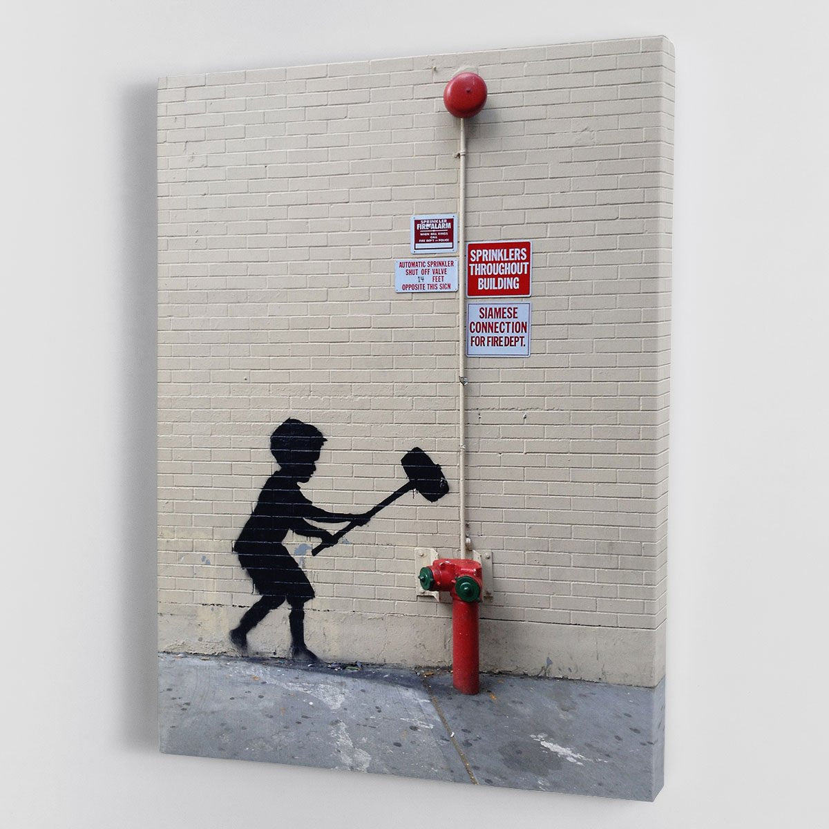 Banksy Hammer Boy Canvas Print or Poster