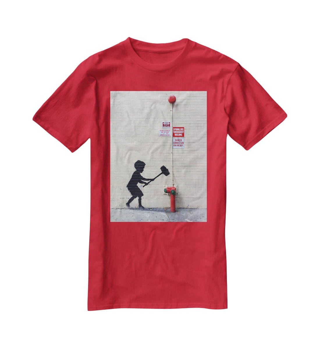 Banksy Hammer Boy T-Shirt - Canvas Art Rocks - 4