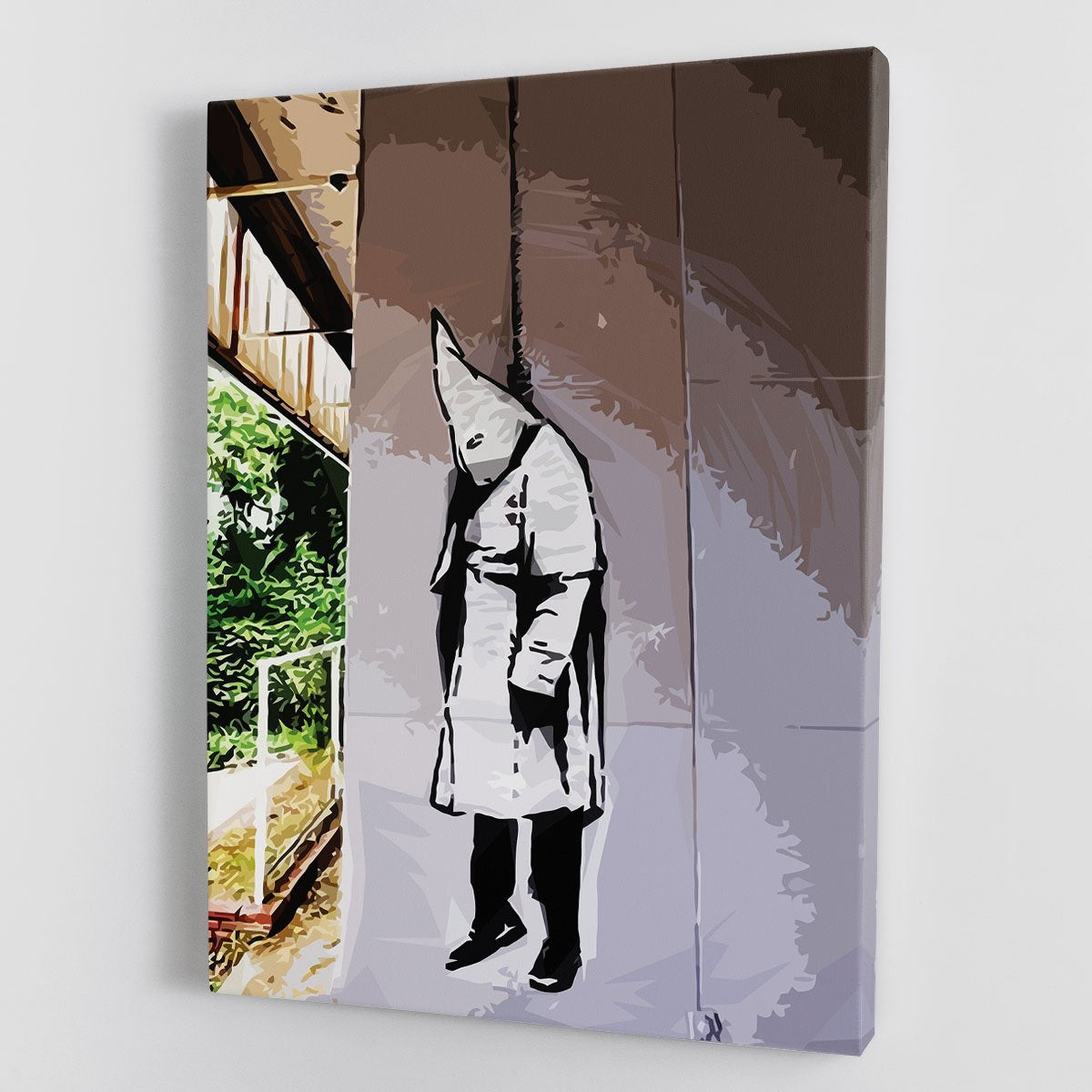 Banksy Hanging KKK Canvas Print or Poster