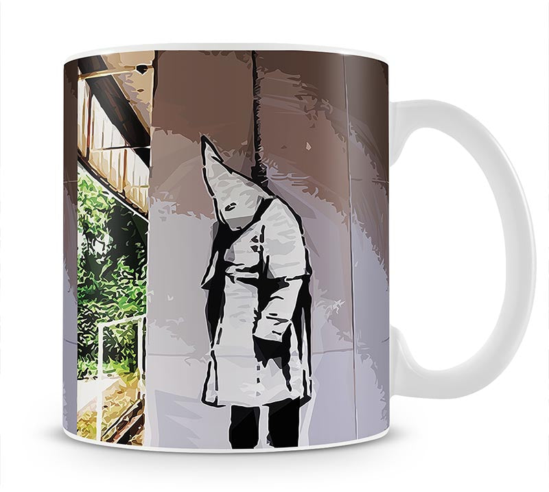 Banksy Hanging KKK Mug - Canvas Art Rocks - 1