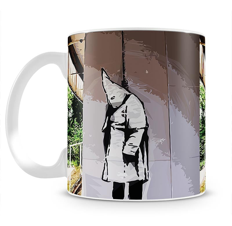 Banksy Hanging KKK Mug - Canvas Art Rocks - 1