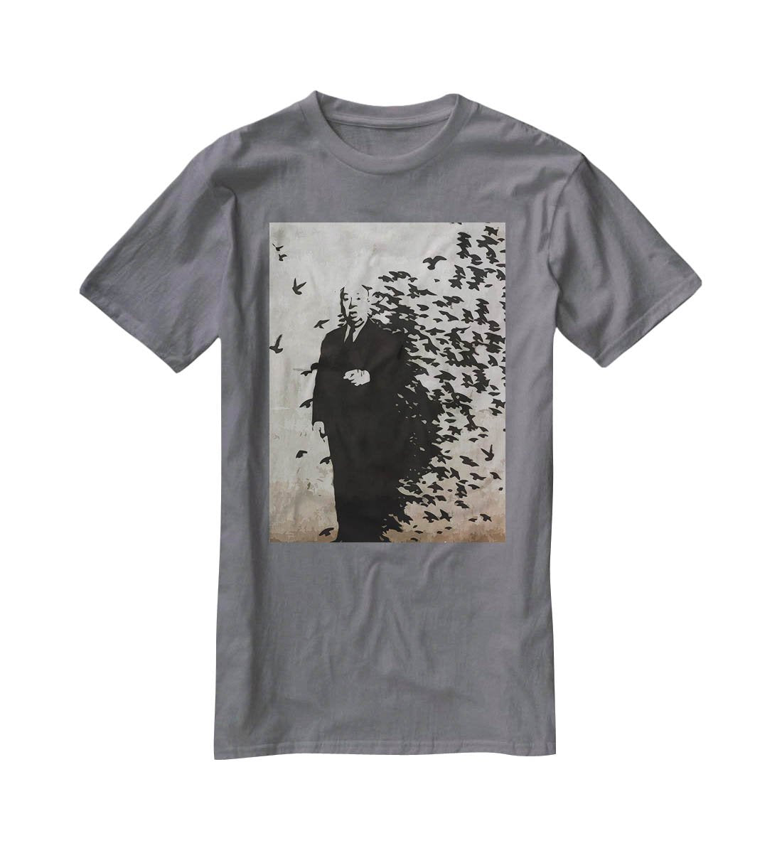 Banksy Hitchcock Birds T-Shirt - Canvas Art Rocks - 3