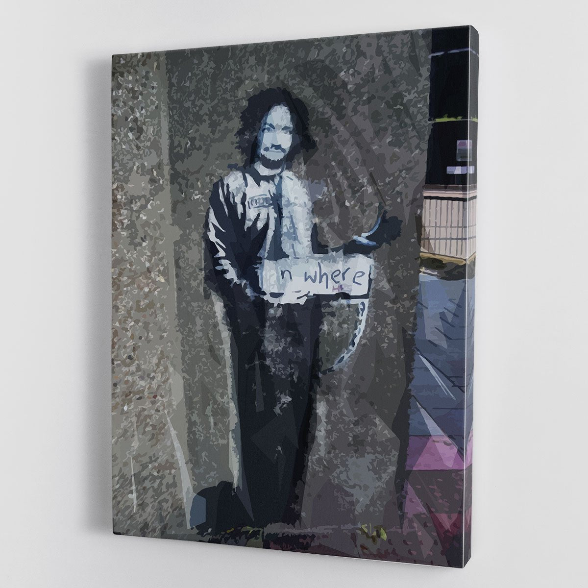 Banksy Hitchhiker To Anywhere Canvas Print or Poster
