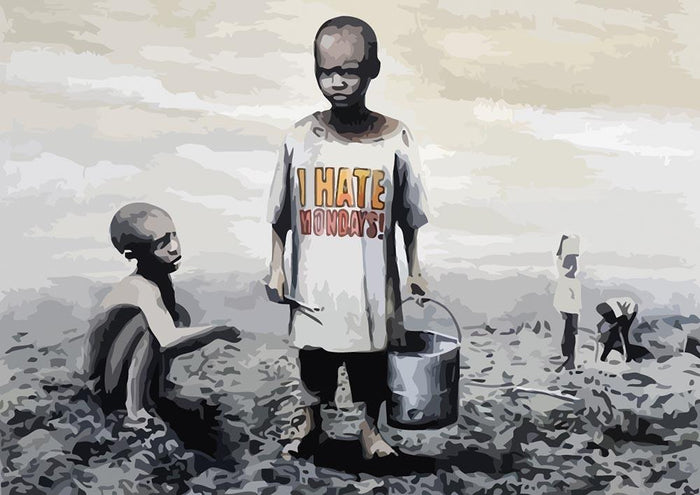 Banksy I Hate Monday Wall Mural Wallpaper