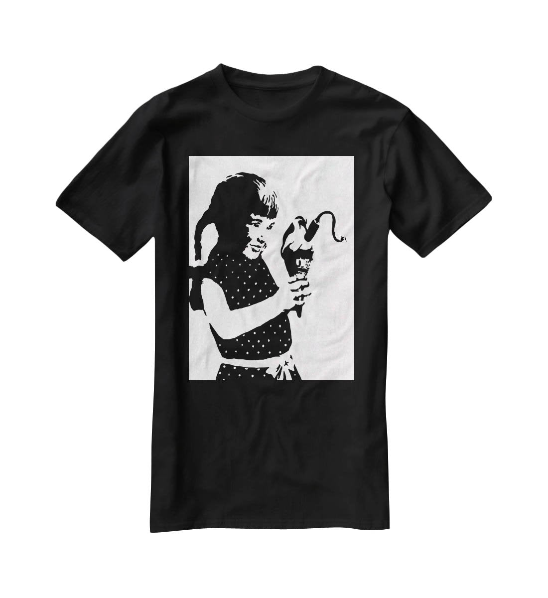 Banksy Ice Cream Bomb T-Shirt - Canvas Art Rocks - 1