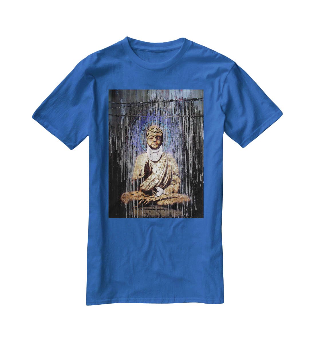 Banksy Injured Buddha T-Shirt - Canvas Art Rocks - 2