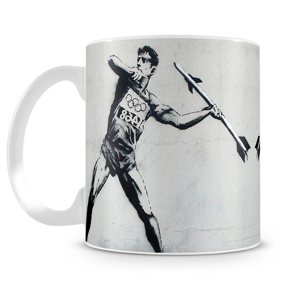 Banksy Javelin Thrower Mug - Canvas Art Rocks