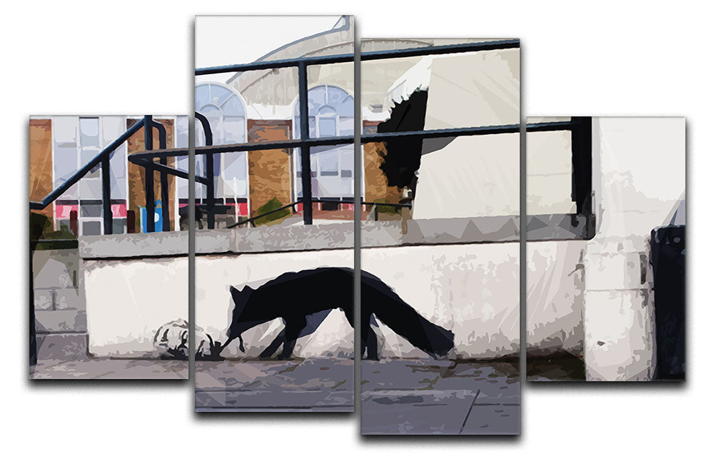 Banksy Kentucky Fox 4 Split Panel Canvas - Canvas Art Rocks - 1