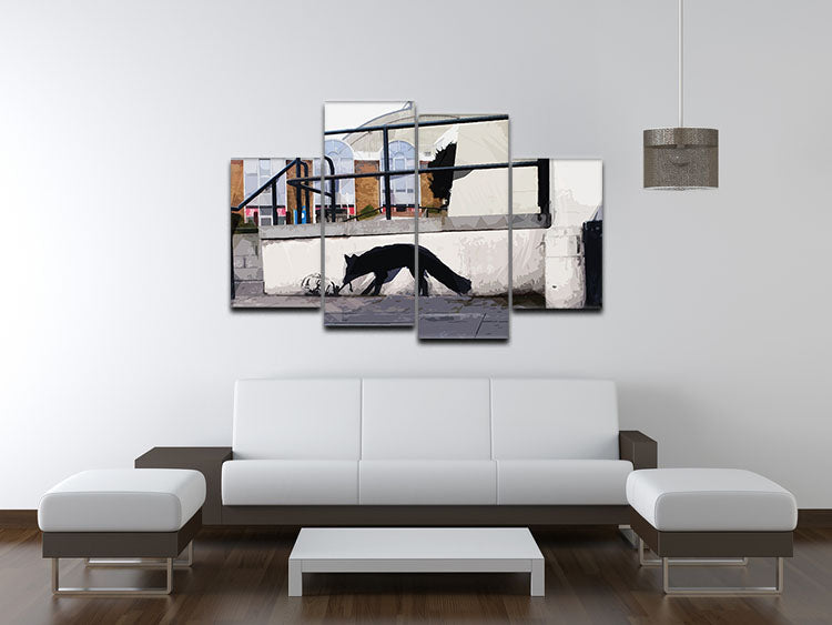 Banksy Kentucky Fox 4 Split Panel Canvas - Canvas Art Rocks - 3