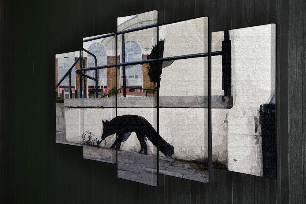 Banksy Kentucky Fox 5 Split Panel Canvas - Canvas Art Rocks - 2