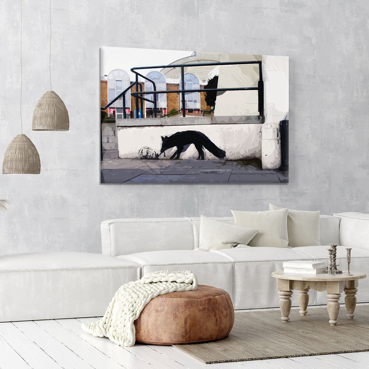 Banksy Kentucky Fox Canvas Print or Poster