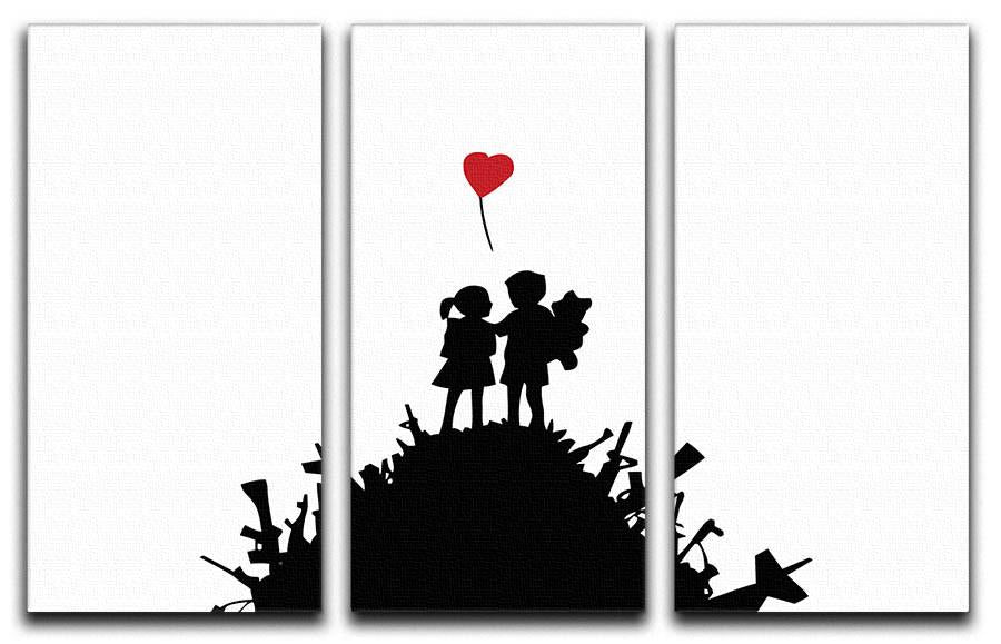 Banksy Kids on Gun Hill 3 Split Canvas Print - Canvas Art Rocks