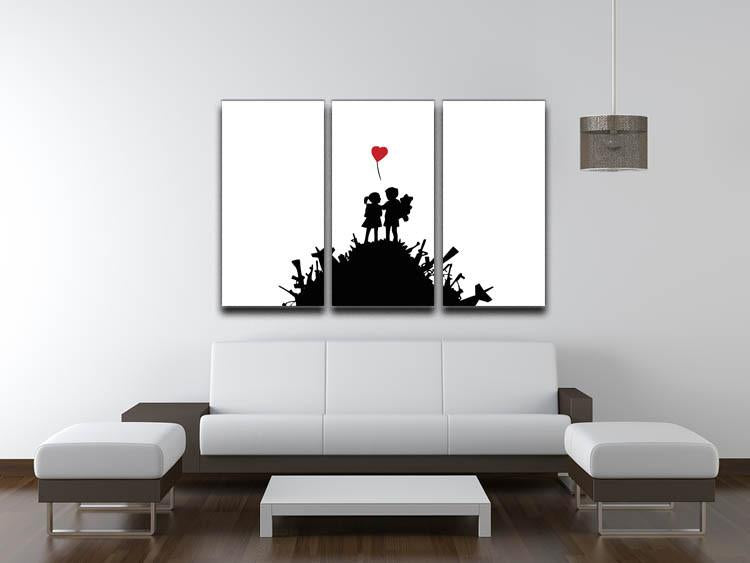 Banksy Kids on Gun Hill 3 Split Canvas Print - Canvas Art Rocks