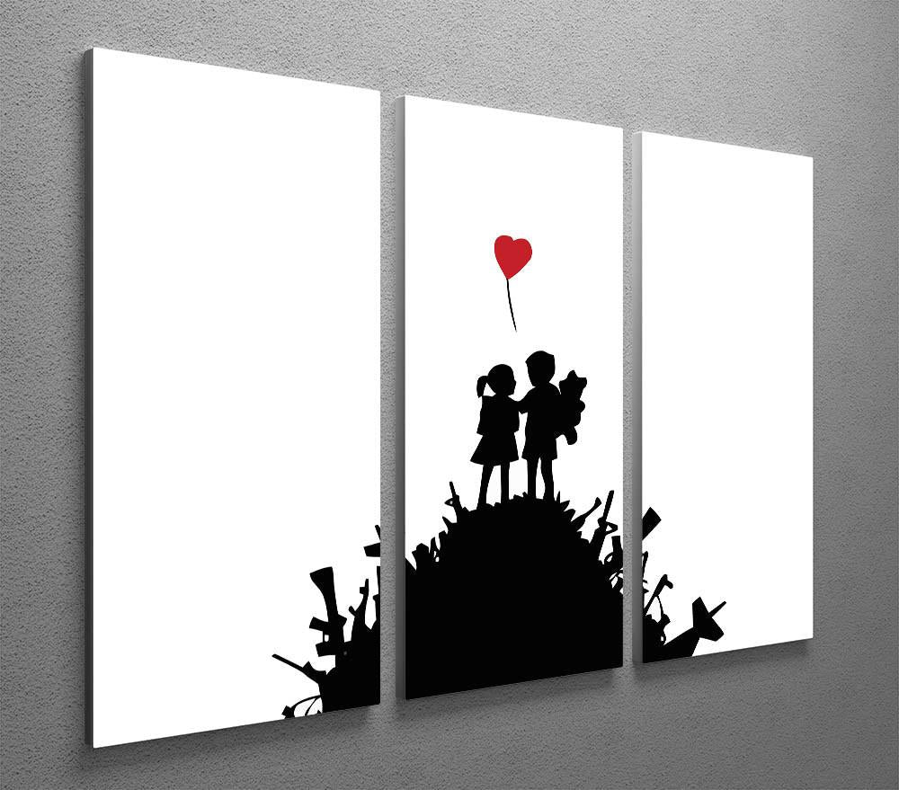Banksy Kids on Gun Hill 3 Split Canvas Print - Canvas Art Rocks