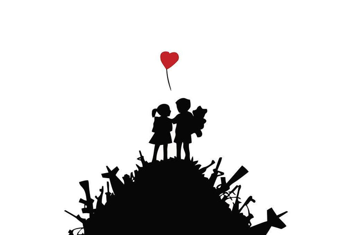 Banksy Kids on Gun Hill Wall Mural Wallpaper