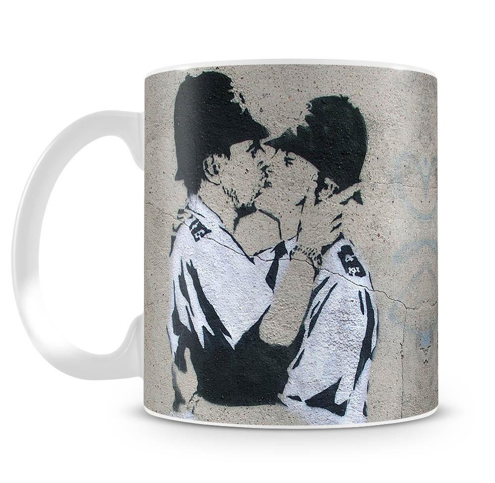 Banksy Kissing Policemen Mug - Canvas Art Rocks