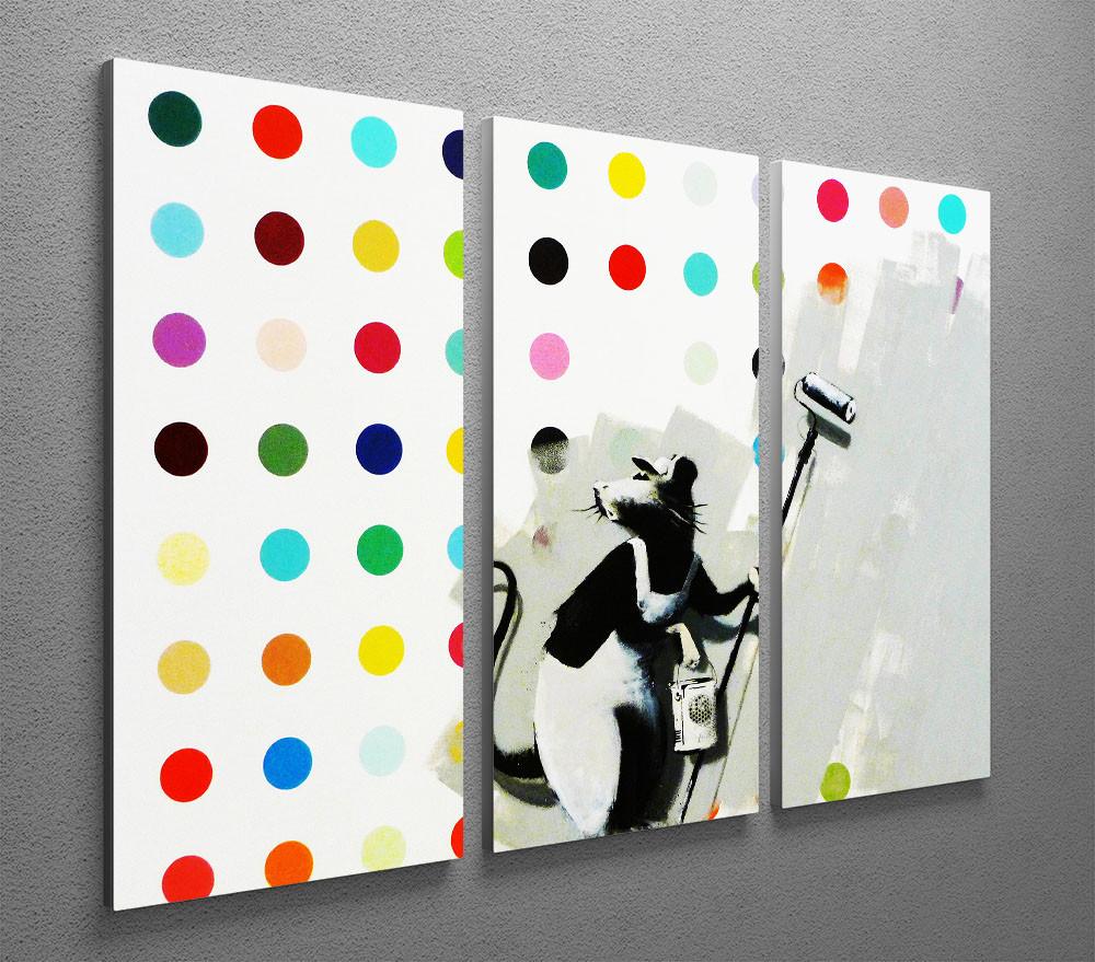 Banksy LSD Damien Hirst 3 Split Canvas Print - Canvas Art Rocks