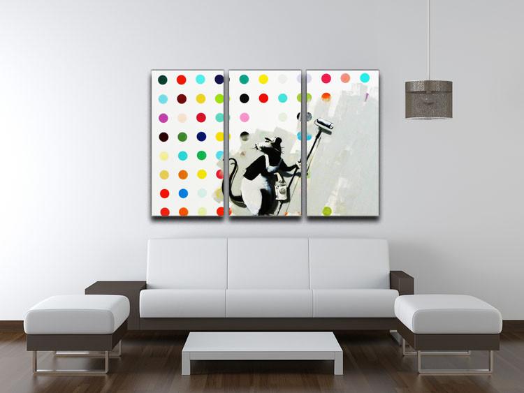 Banksy LSD Damien Hirst 3 Split Canvas Print - Canvas Art Rocks