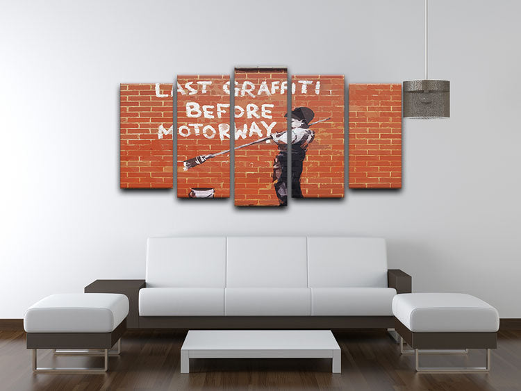 Banksy Last Graffiti Before Motorway 5 Split Panel Canvas - Canvas Art Rocks - 3