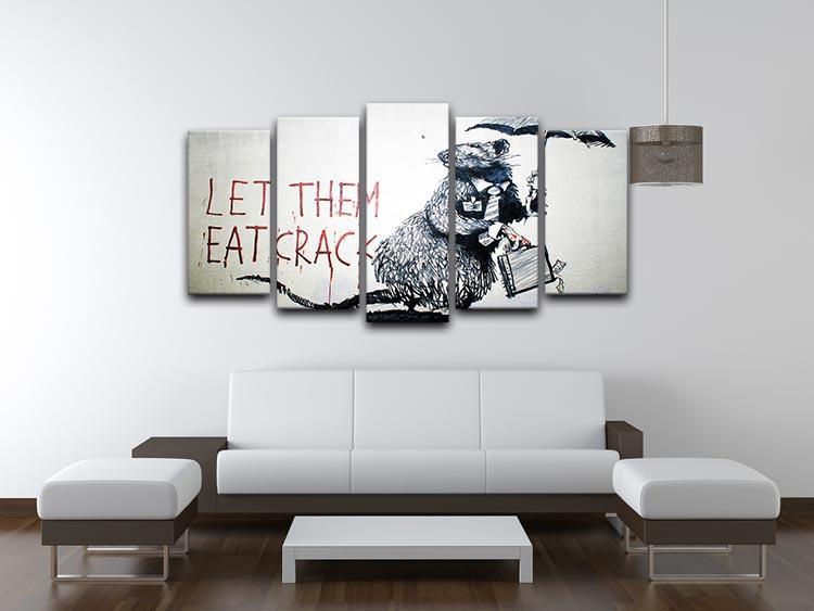 Banksy Let Them Eat Crack 5 Split Panel Canvas - Canvas Art Rocks - 3