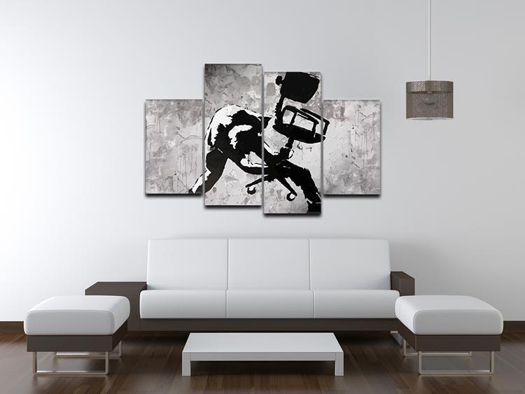 Banksy London Calling 4 Split Panel Canvas - Canvas Art Rocks - 3