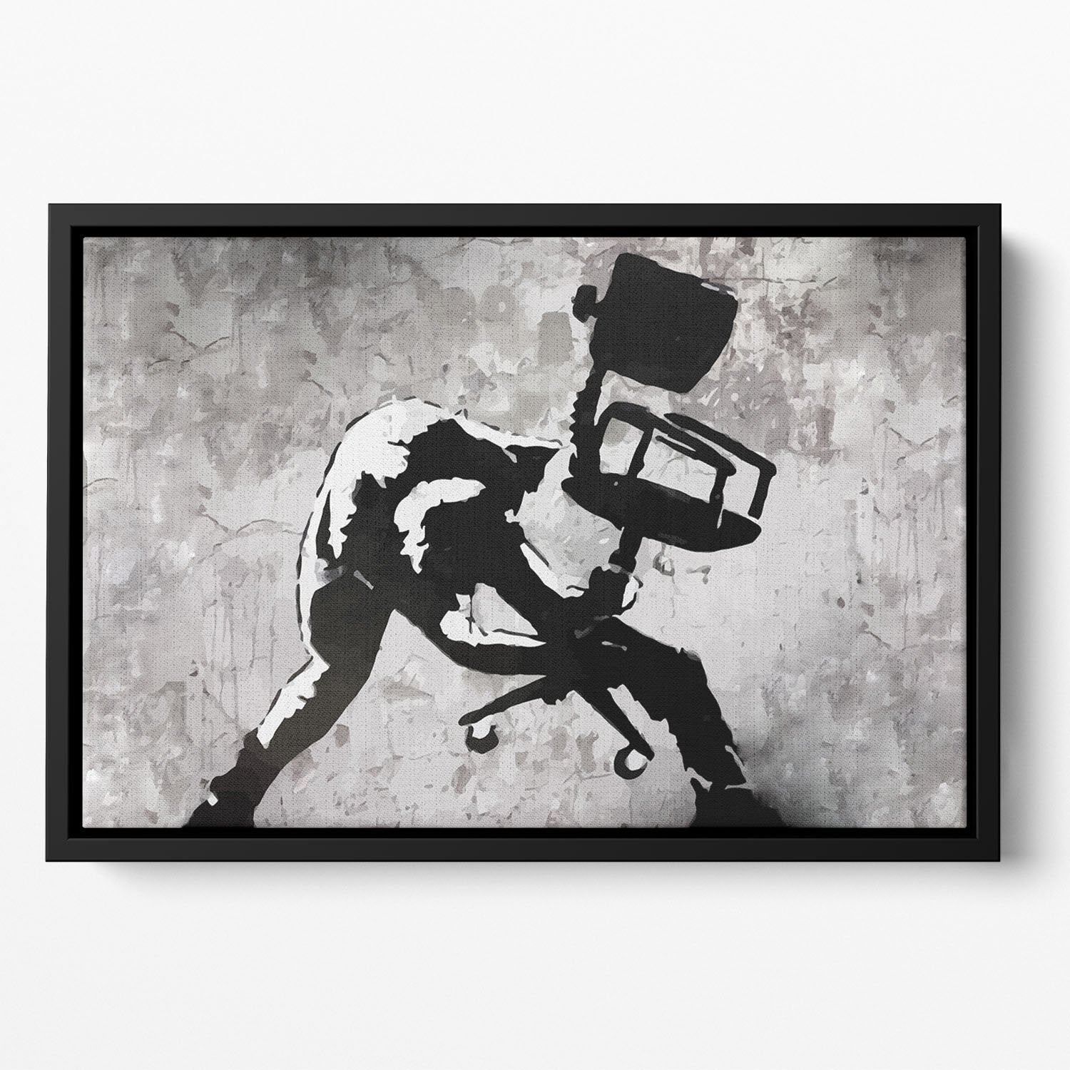 Banksy London Calling Floating Framed Canvas