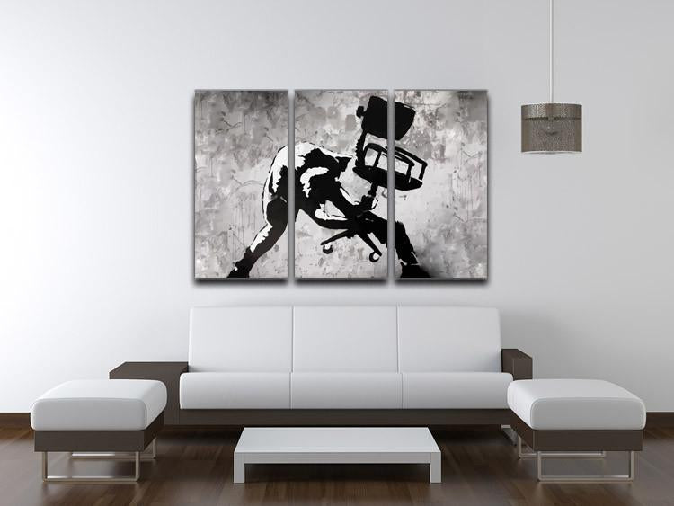 Banksy London Calling 3 Split Panel Canvas Print - Canvas Art Rocks