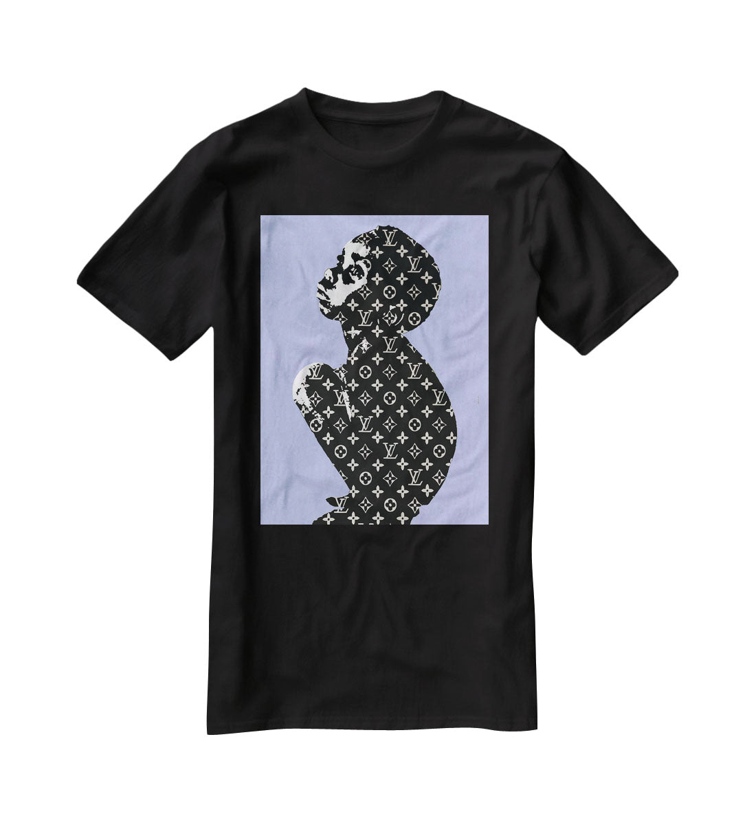 Banksy Louis Vuitton Kid Blue T-Shirt - Canvas Art Rocks - 1