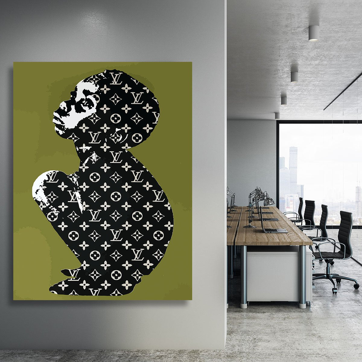 Banksy Louis Vuitton Kid Canvas Print or Poster