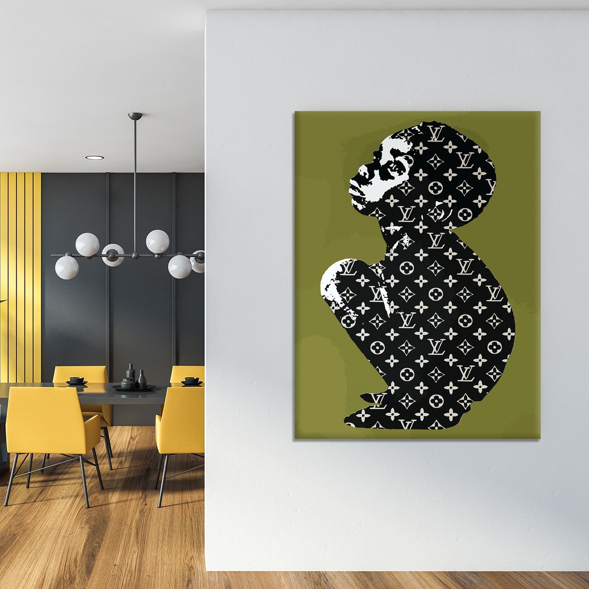 Banksy Louis Vuitton Kid Canvas Print or Poster